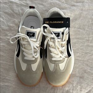 De Florance White and Black Sneakers